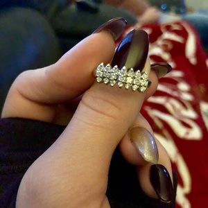 10K gold size 10 diamond ring